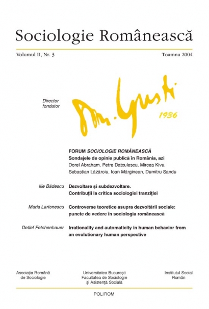 Coperta Sociologie Românească 3/2004